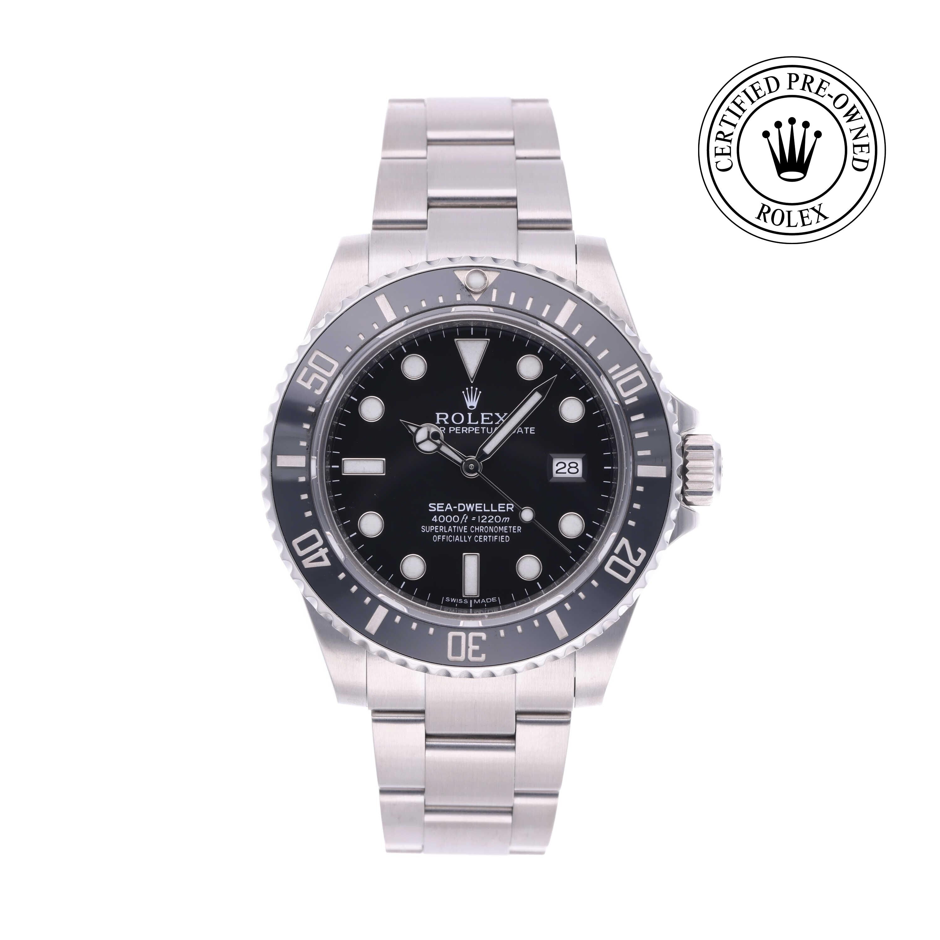 Rolex CPO Sea-Dweller M116600 front on white background