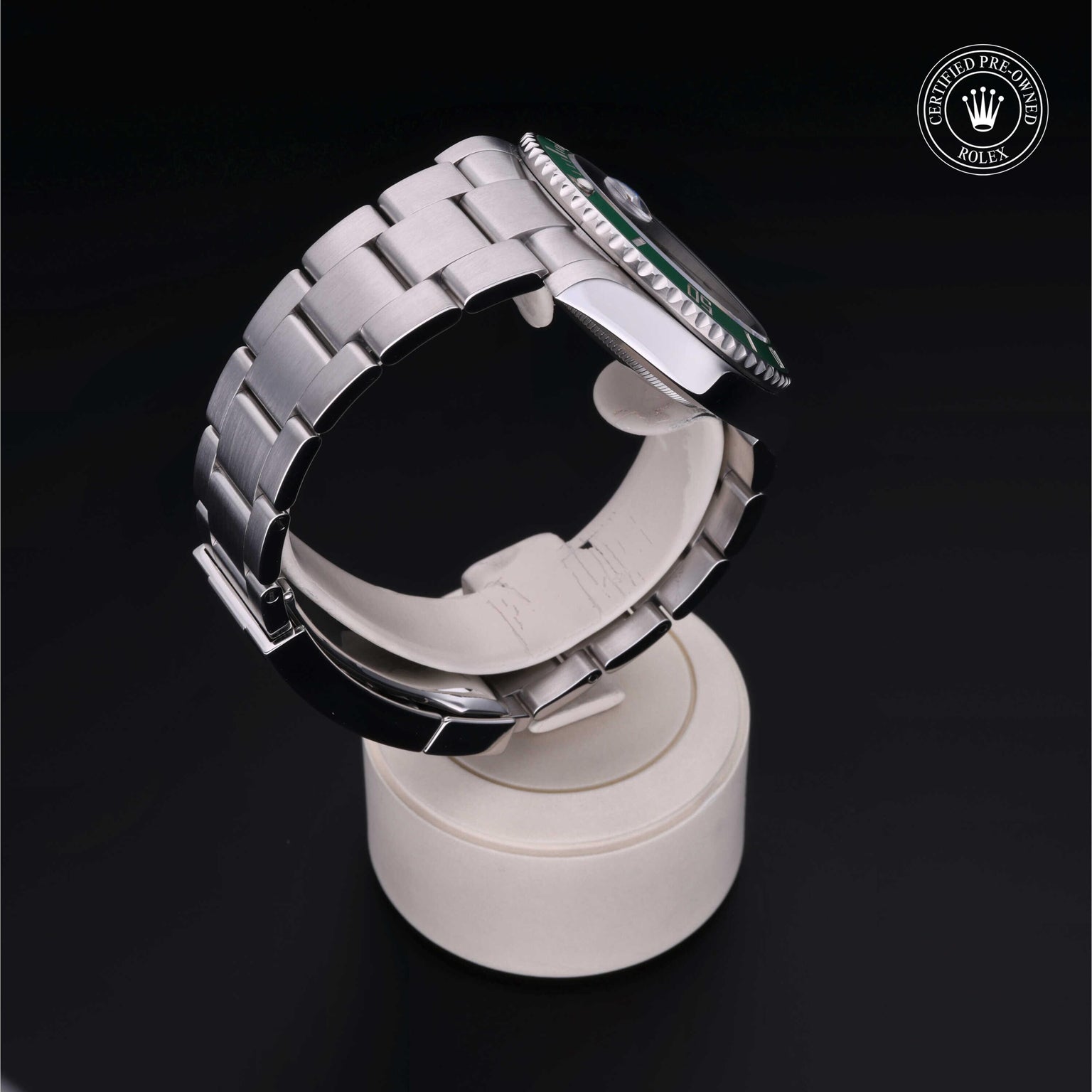 Rolex CPO Submariner M126610LV front on white background