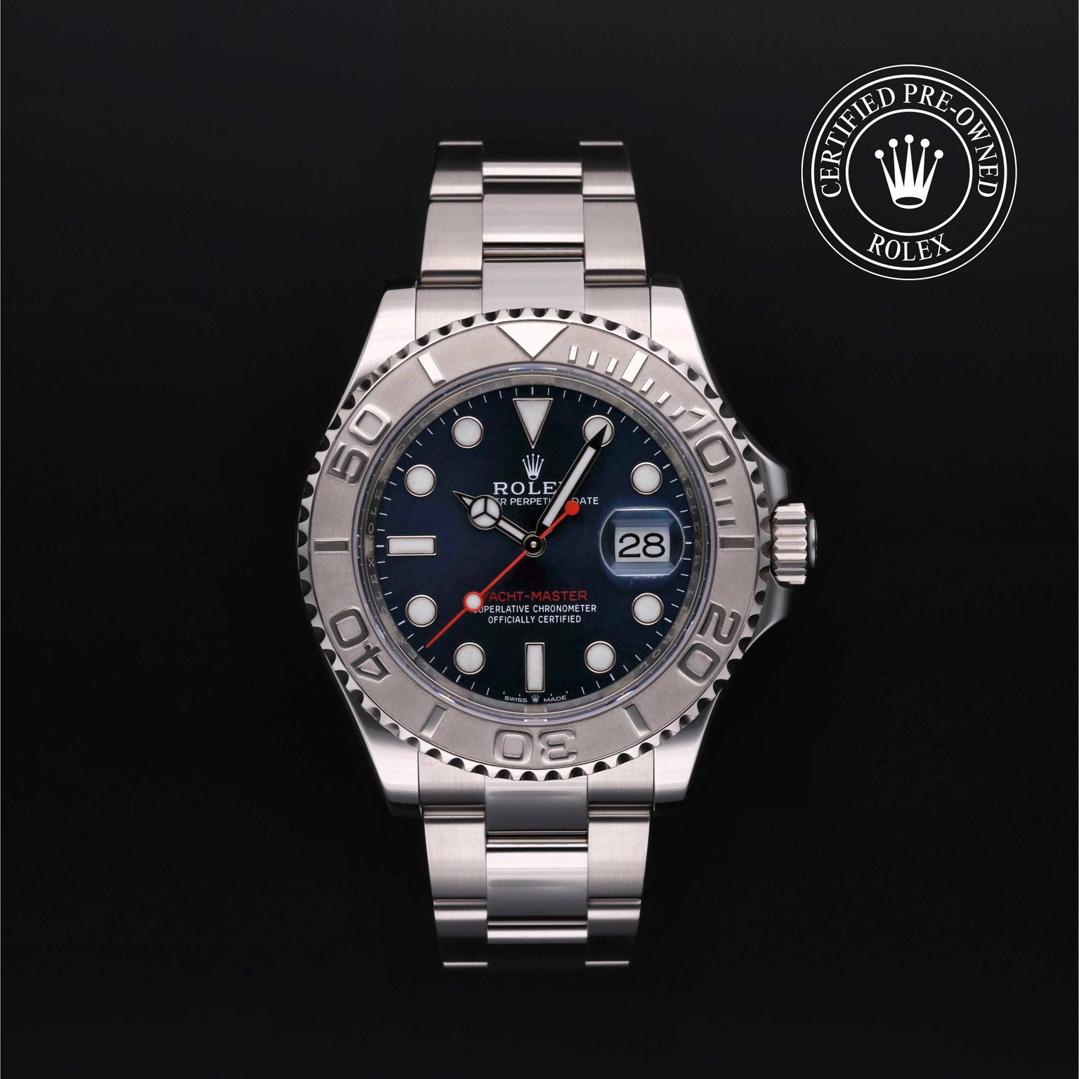 Rolex CPO Yacht-Master M126622 front on white background