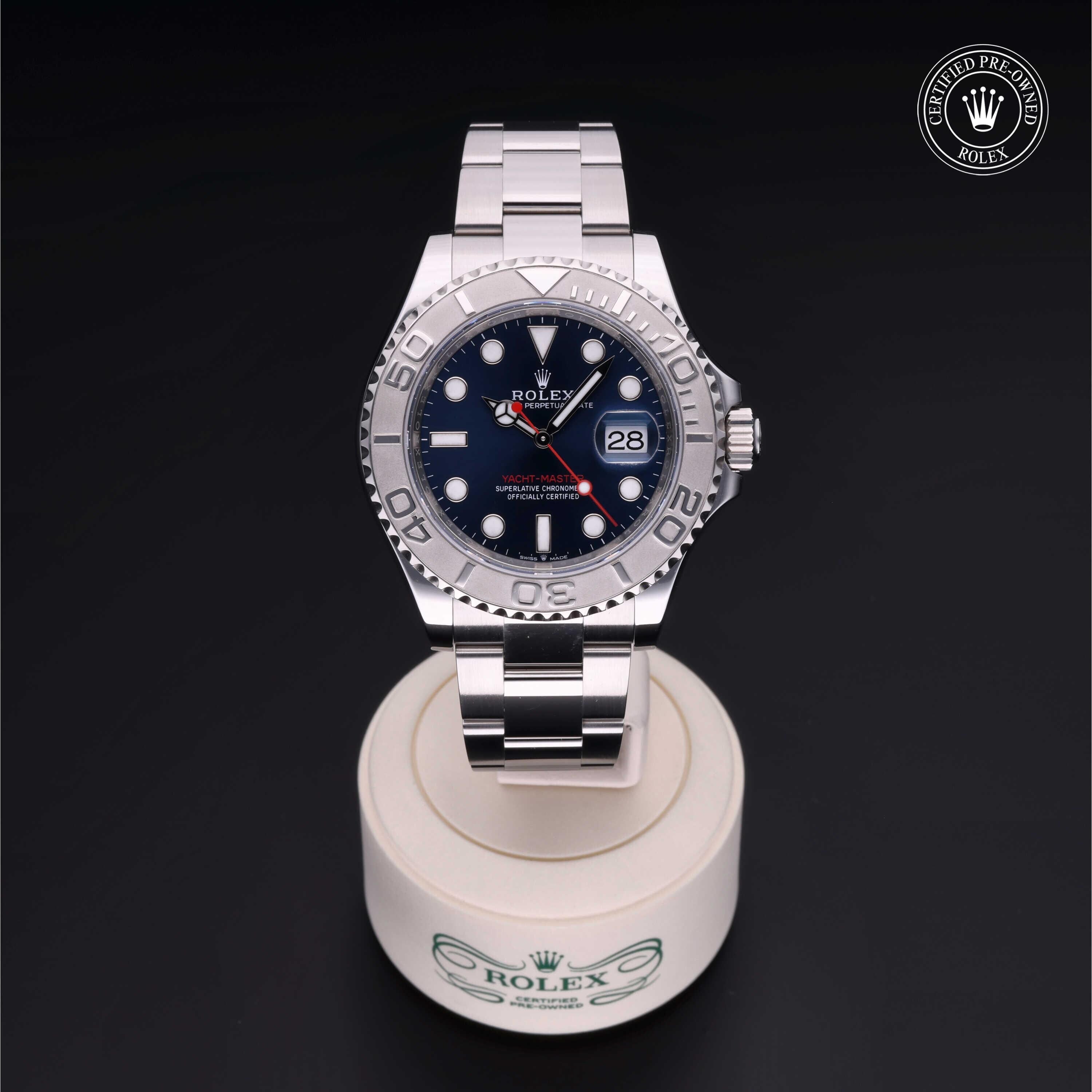 Rolex CPO Yacht-Master M126622 front on white background