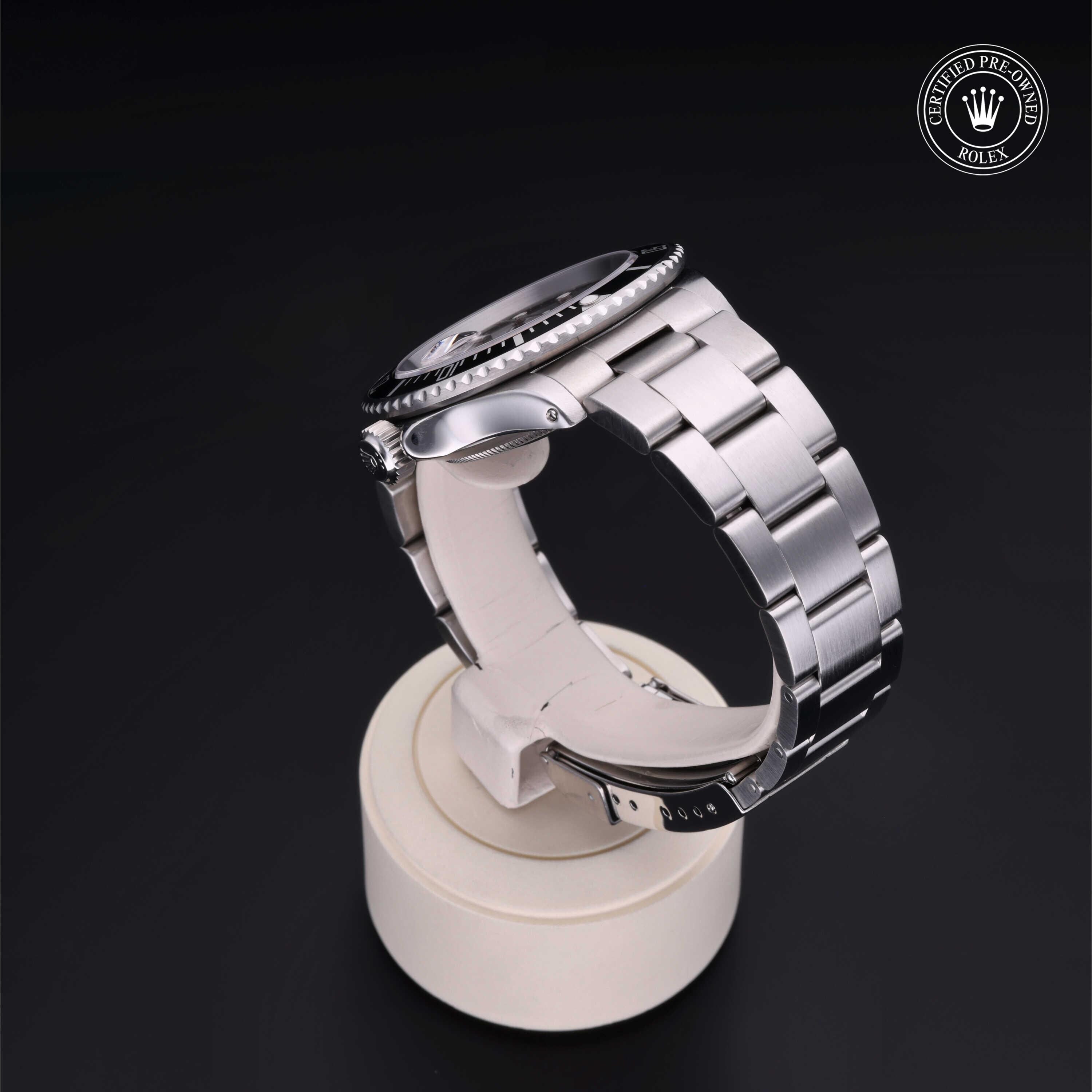 Rolex CPO Submariner M16610 front on white background