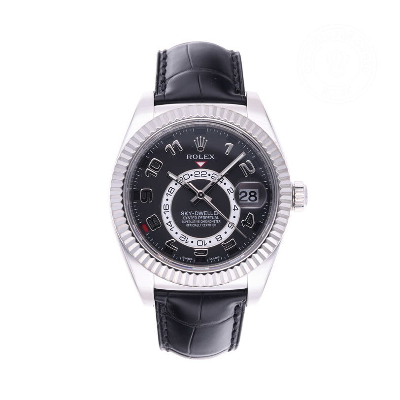 Rolex Certified Pre-owned Sky-Dweller M326139-0003 front on white background