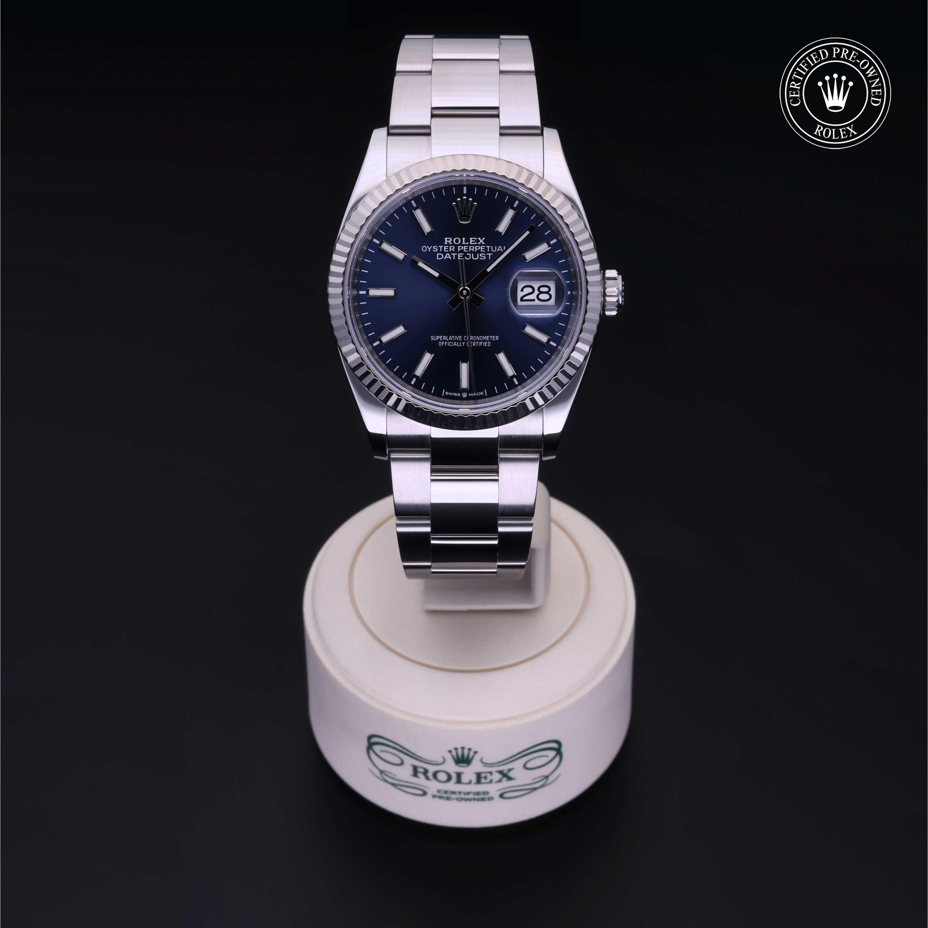 Rolex CPO Datejust M126234 front on white background