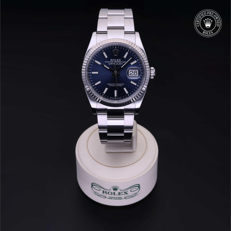 Rolex CPO Datejust M126234 front on white background