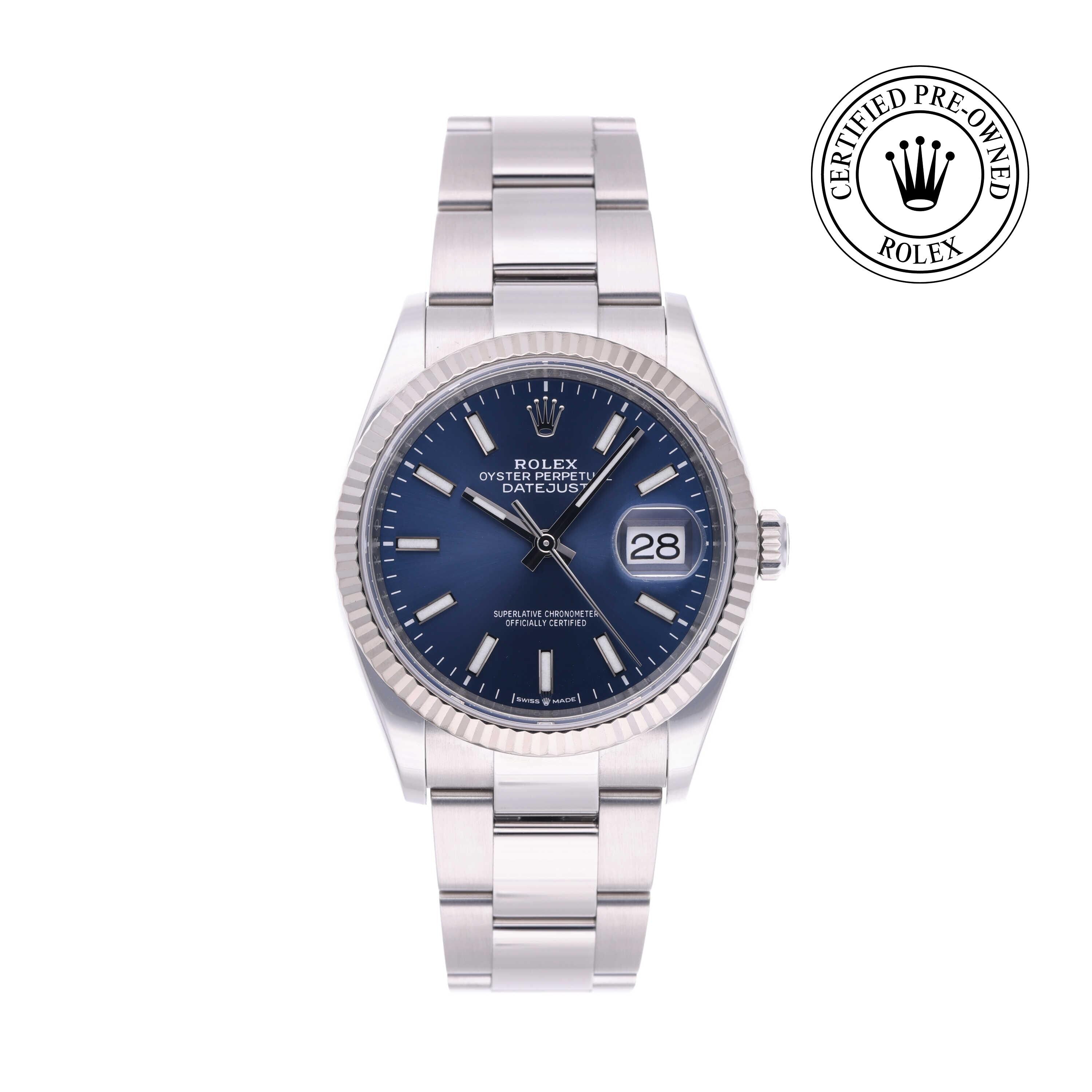 Rolex CPO Datejust M126234 front on white background