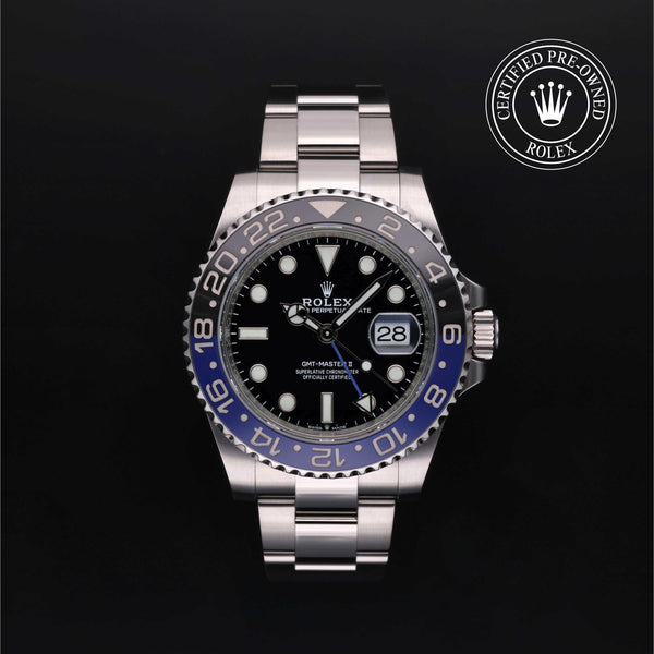 Rolex CPO GMT M126710BLNR front on white background