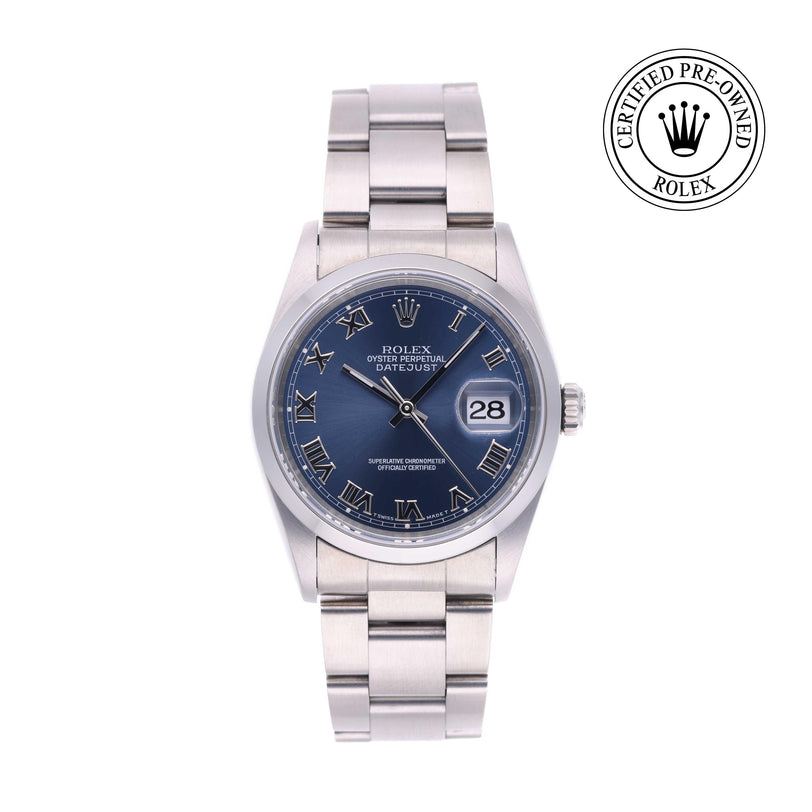 Rolex CPO Datejust M16200 front on white background