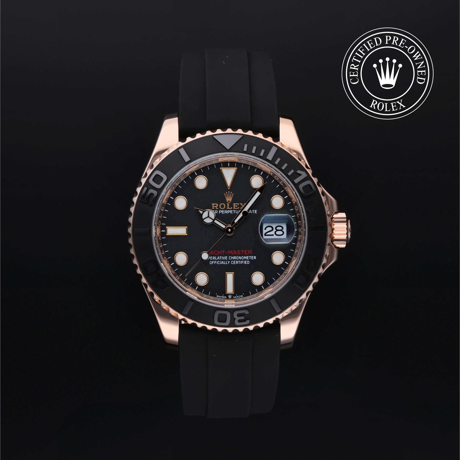 Rolex CPO Yacht-Master M126655 front on white background