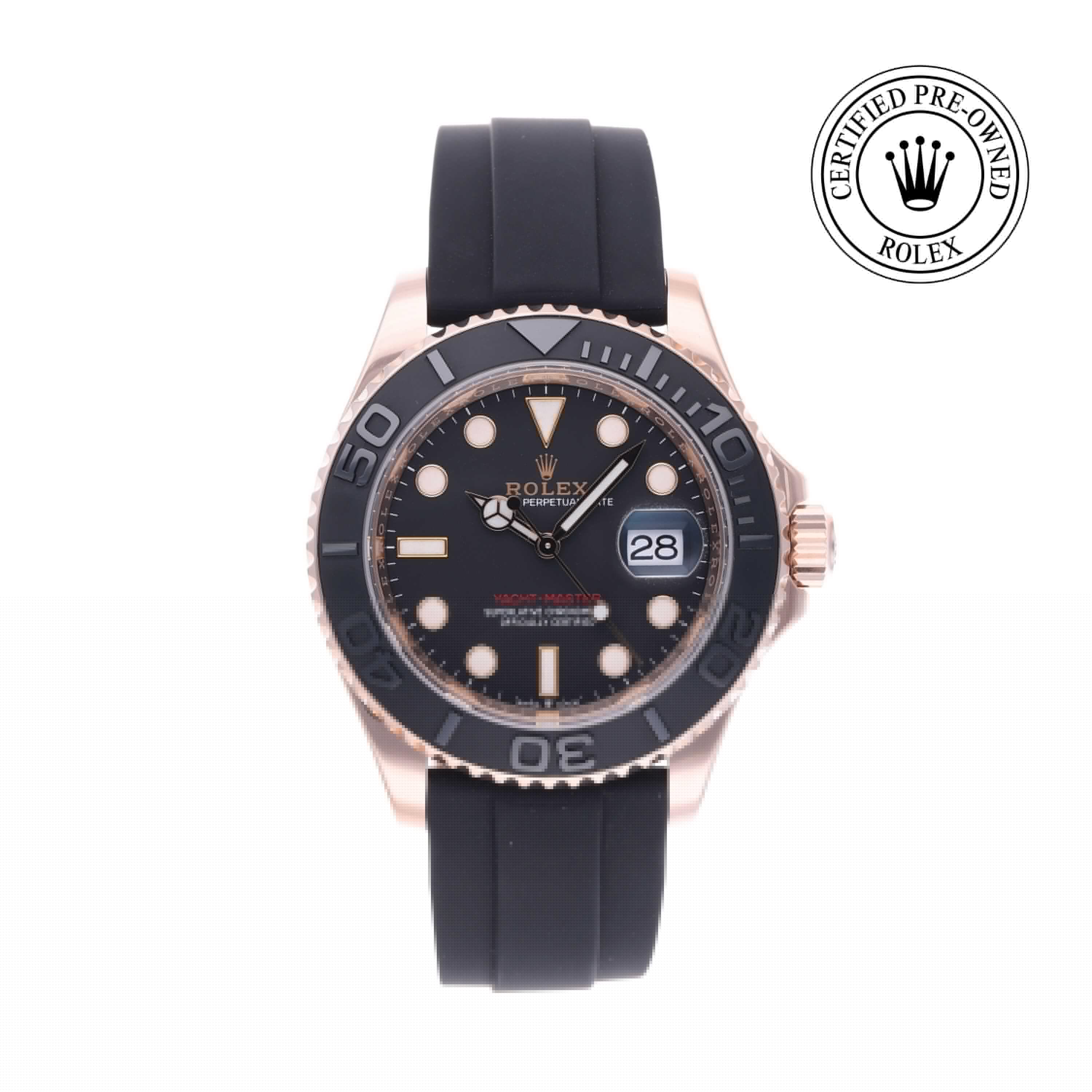 Rolex CPO Yacht-Master M126655 front on white background