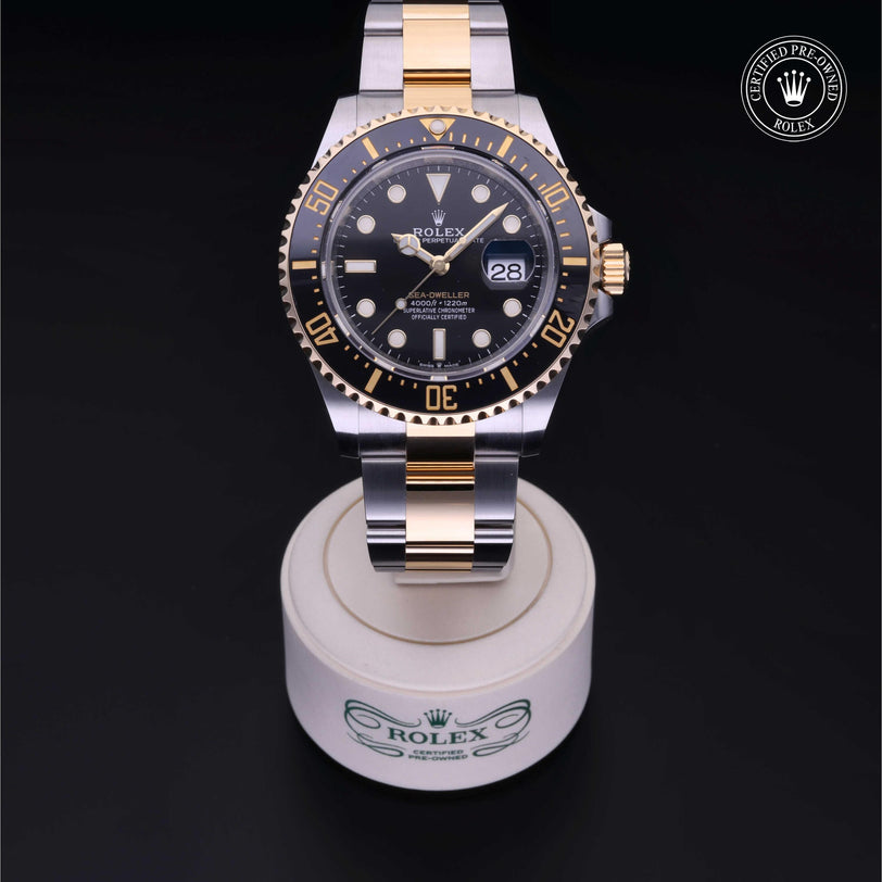 Rolex CPO Sea-Dweller M126603 front on white background