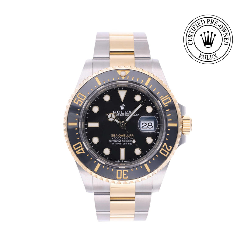 Rolex CPO Sea-Dweller M126603 front on white background