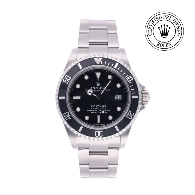 Rolex Certified Pre-owned Sea-Dweller M16600-0003 front on white background