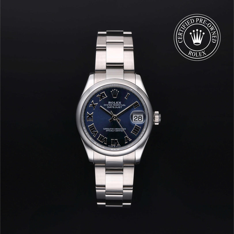 Rolex Certified Pre-owned Lady Datejust M278240-0017 front on black background