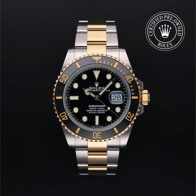 Rolex Certified Pre-owned Submariner M126613LN-0002 front on black background