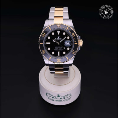 Rolex Certified Pre-owned Submariner M126613LN-0002 front on black background