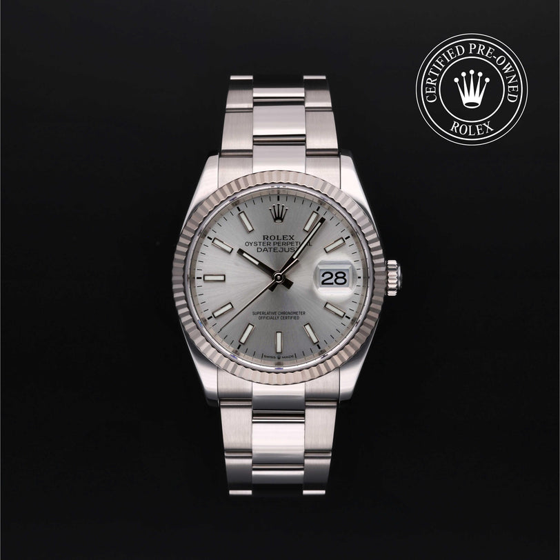 Rolex CPO Datejust M126234 front on white background