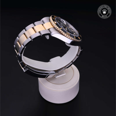 Rolex CPO Submariner M126613LN front on white background