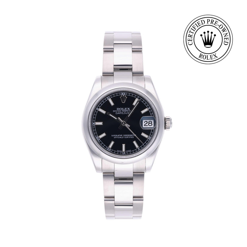 Rolex Certified Pre-owned Lady Datejust M178240-0025 front on white background