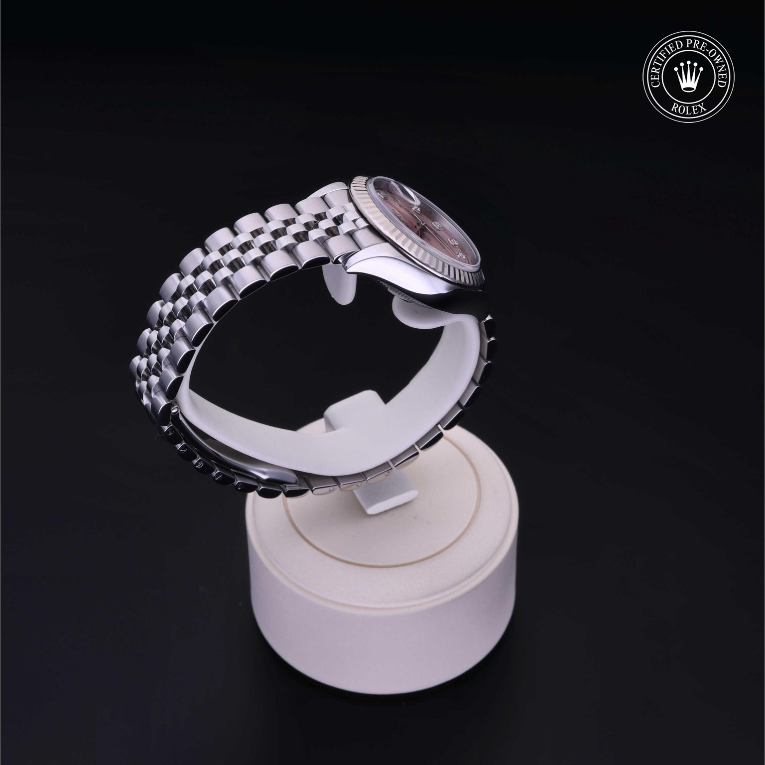 Rolex Certified Pre-owned Lady Datejust M279174-0003 front on black background