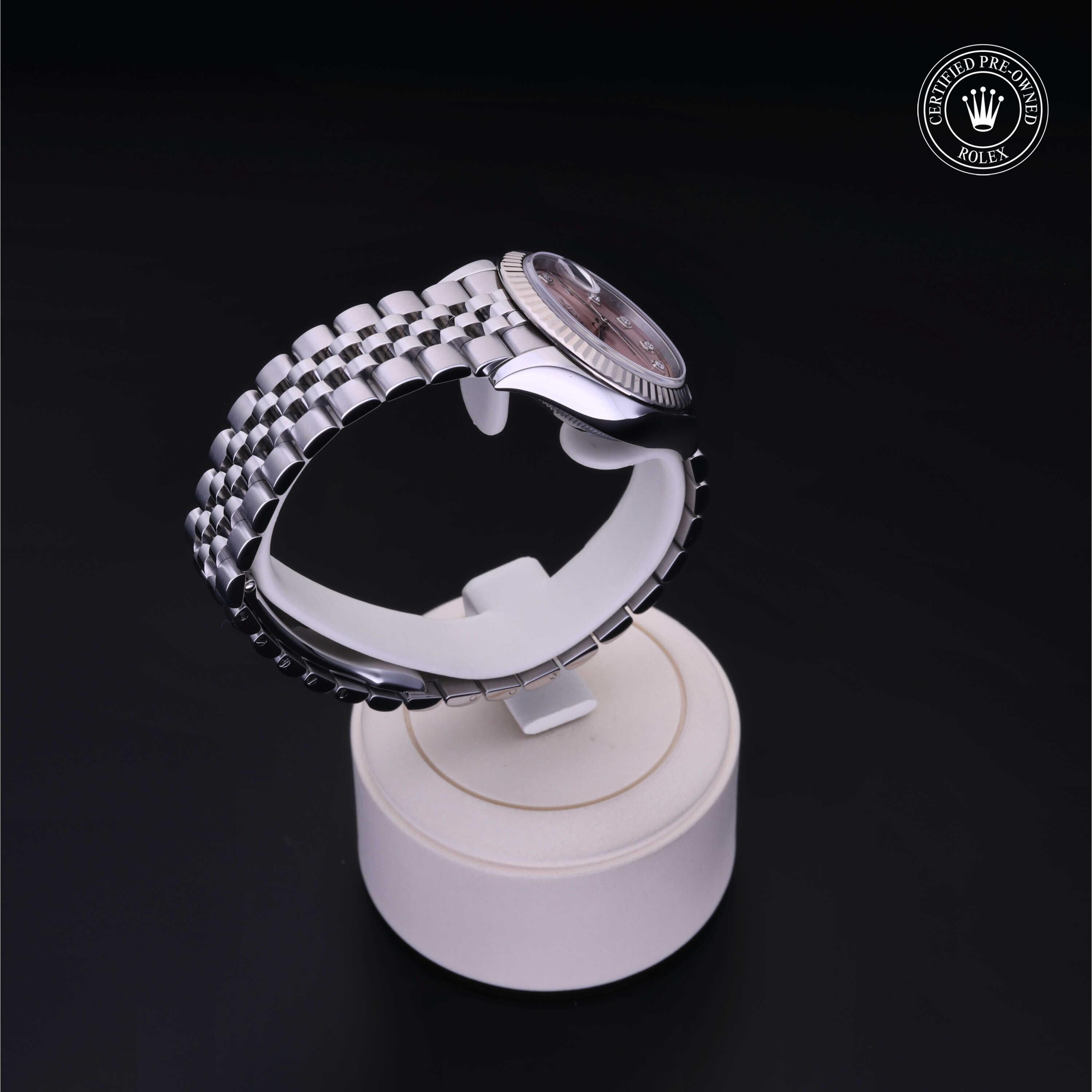 Rolex Certified Pre-owned Lady Datejust M279174-0003 front on black background