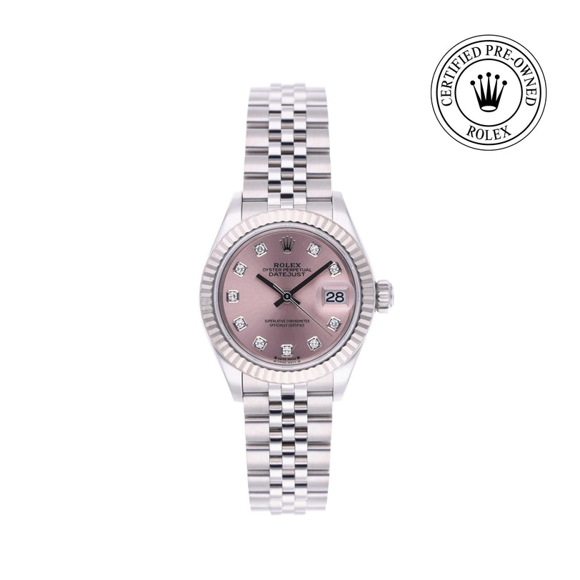 Rolex Certified Pre-owned Lady Datejust M279174-0003 front on white background