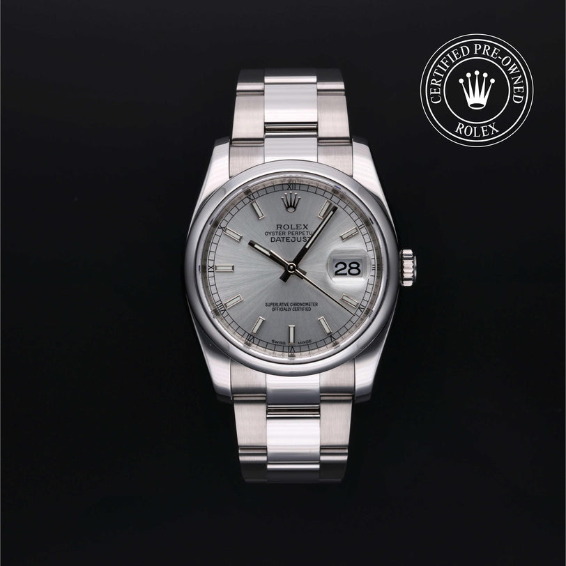 Rolex CPO Datejust M116200 front on white background
