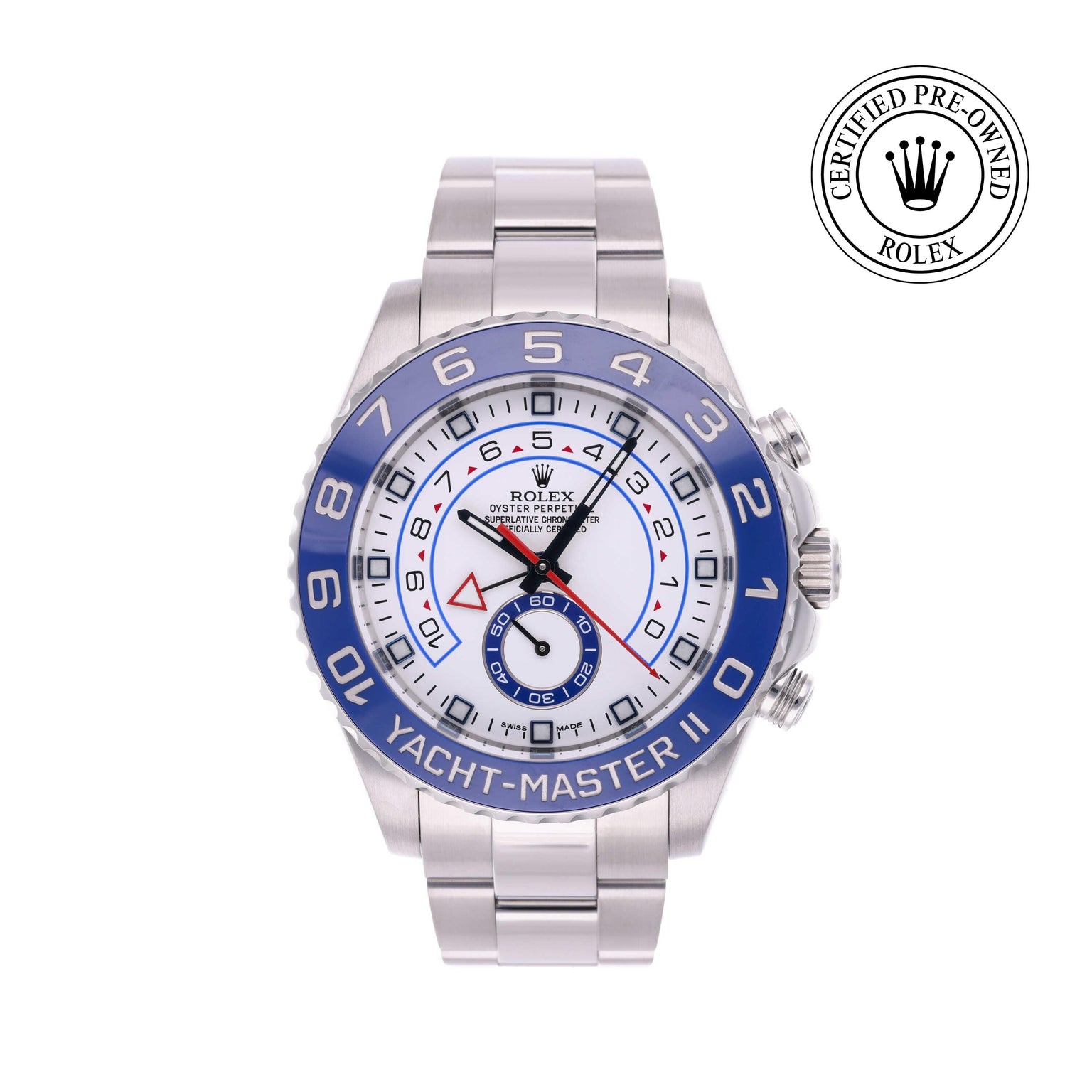 Rolex CPO Yacht-Master M116680 front on white background