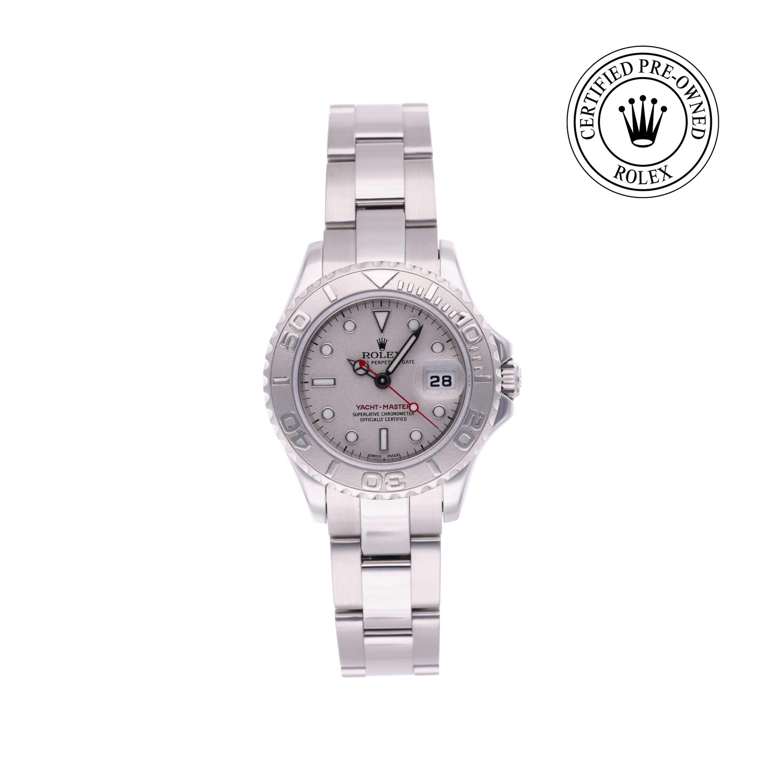 Rolex CPO Yacht-Master M169622 front on white background