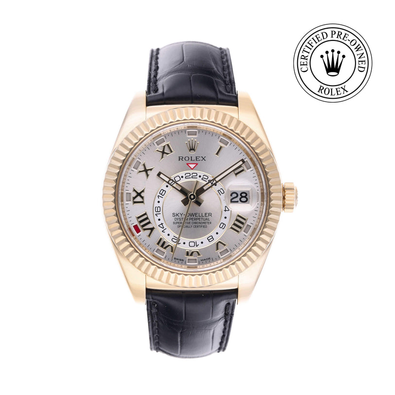 Rolex Certified Pre-owned Sky-Dweller M326138-0003 front on white background