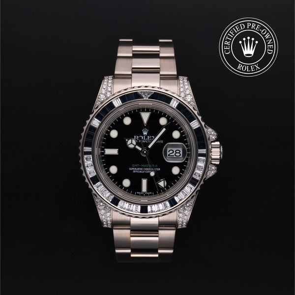 Rolex CPO GMT M116759SA front on white background