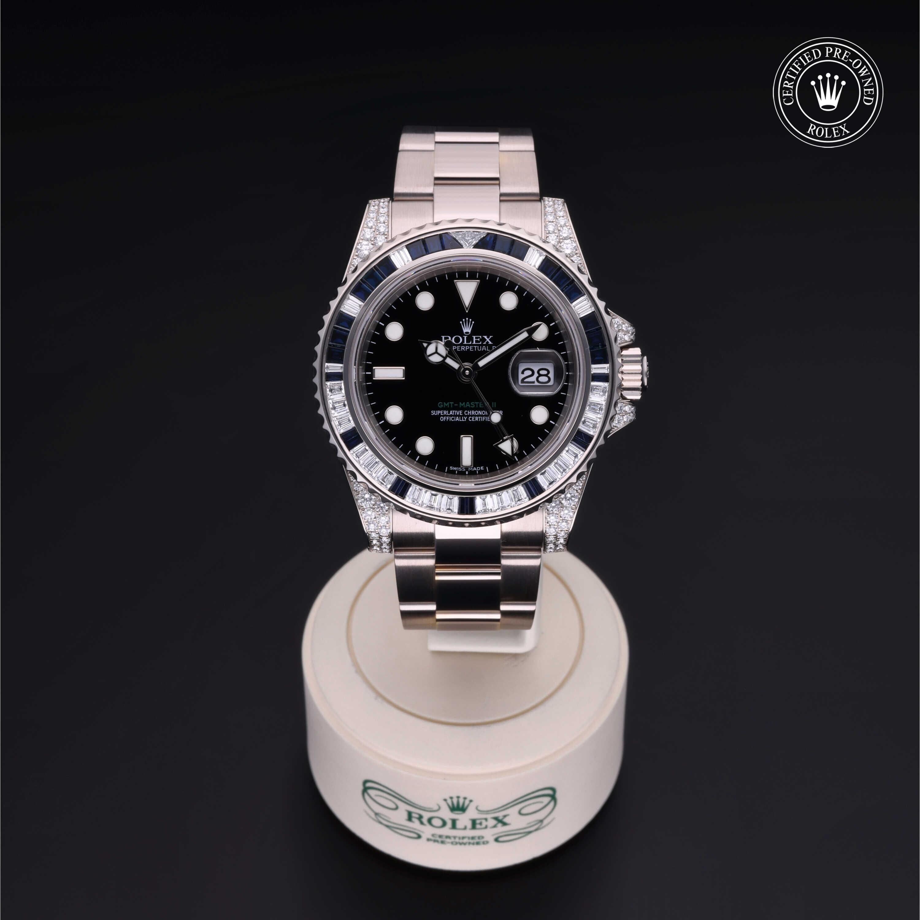 Rolex CPO GMT M116759SA front on white background