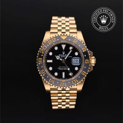 Rolex CPO GMT M126718GRNR front on white background