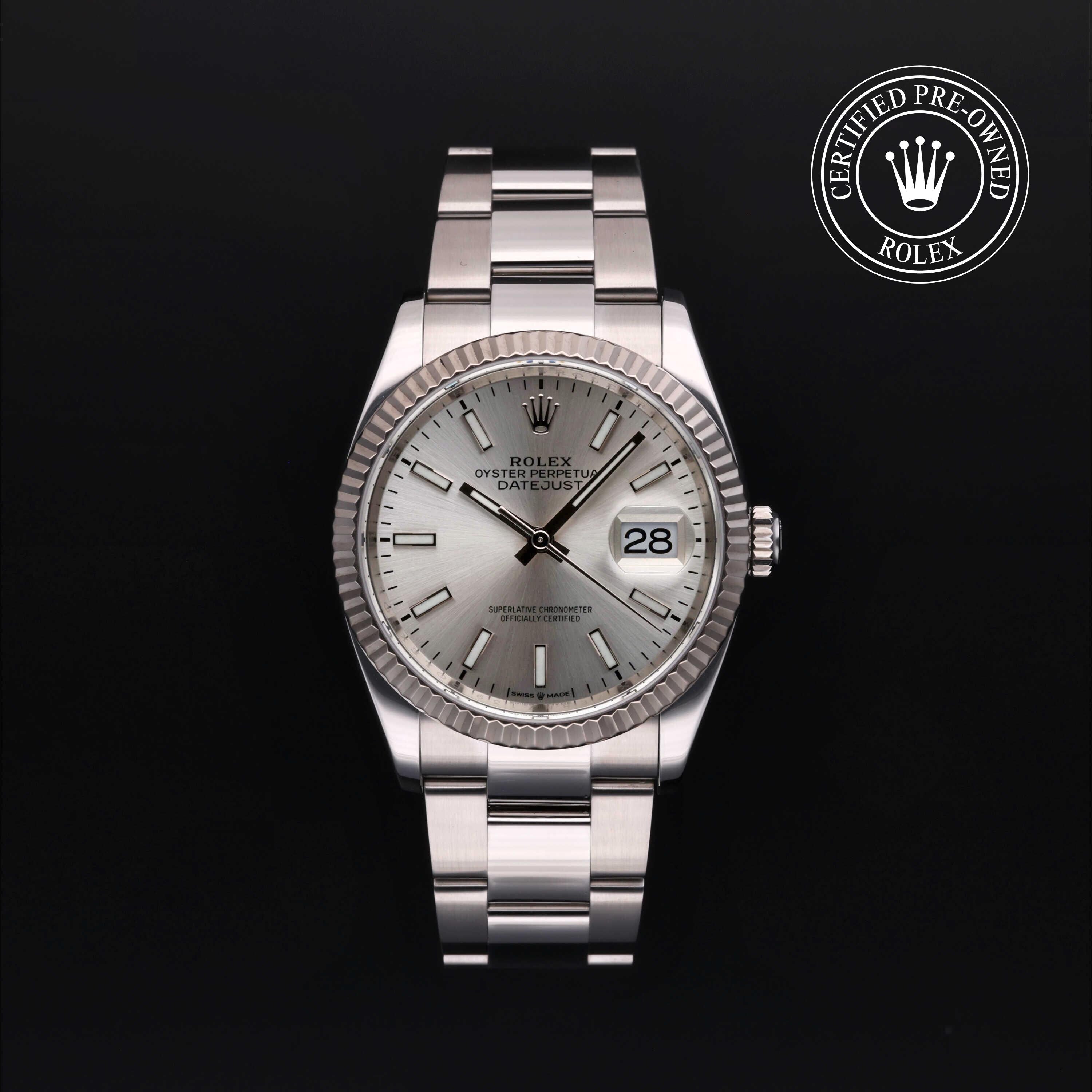 Rolex CPO Datejust M126234 front on white background