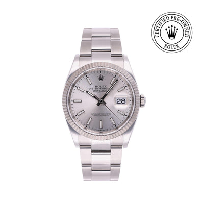 Rolex CPO Datejust M126234 front on white background