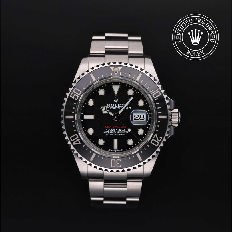 Rolex CPO Sea-Dweller M126600 front on white background