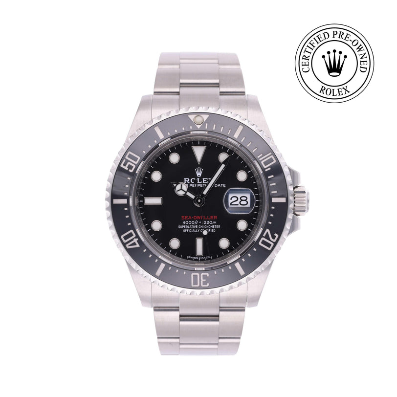 Rolex CPO Sea-Dweller M126600 front on white background