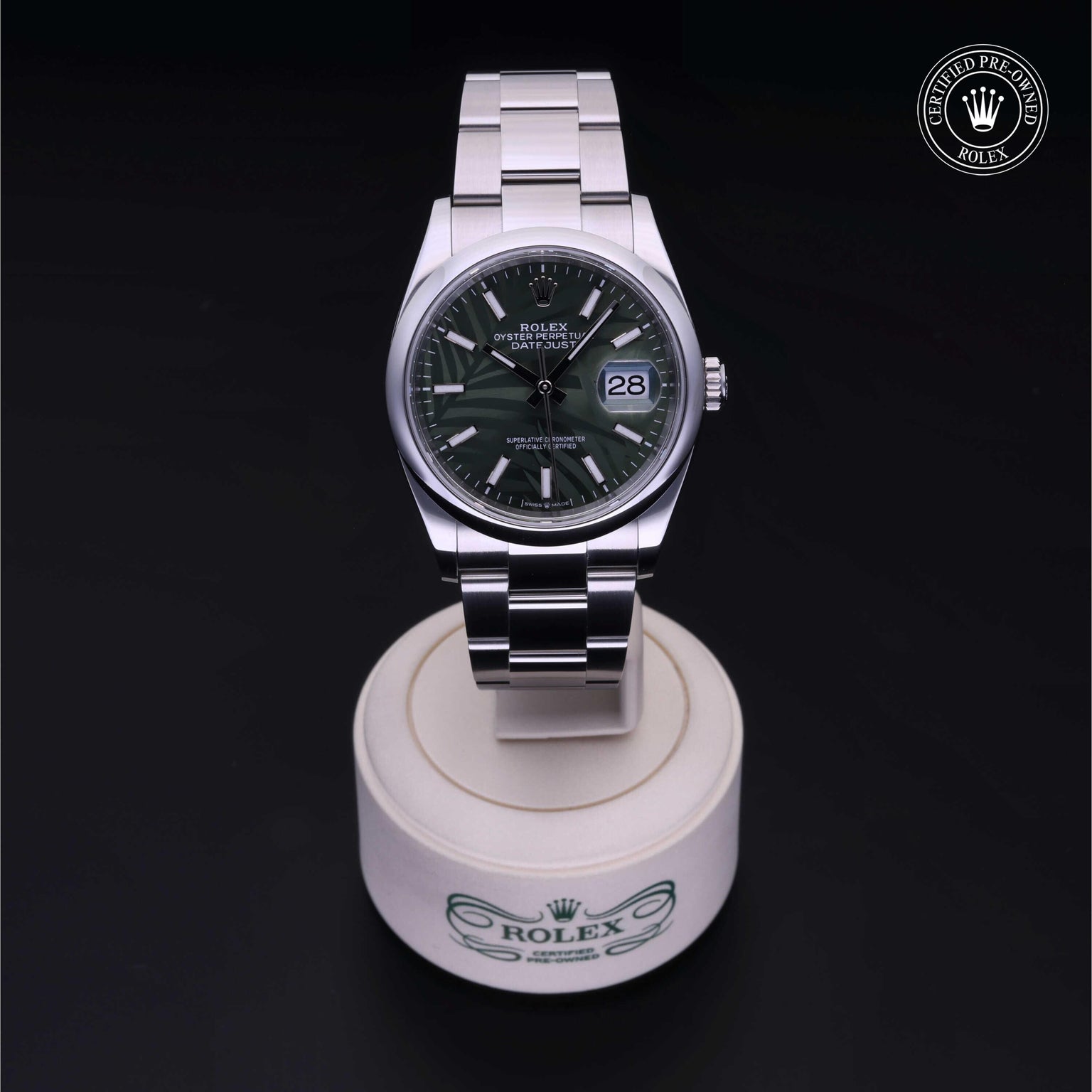 Rolex CPO Datejust M126200 front on white background