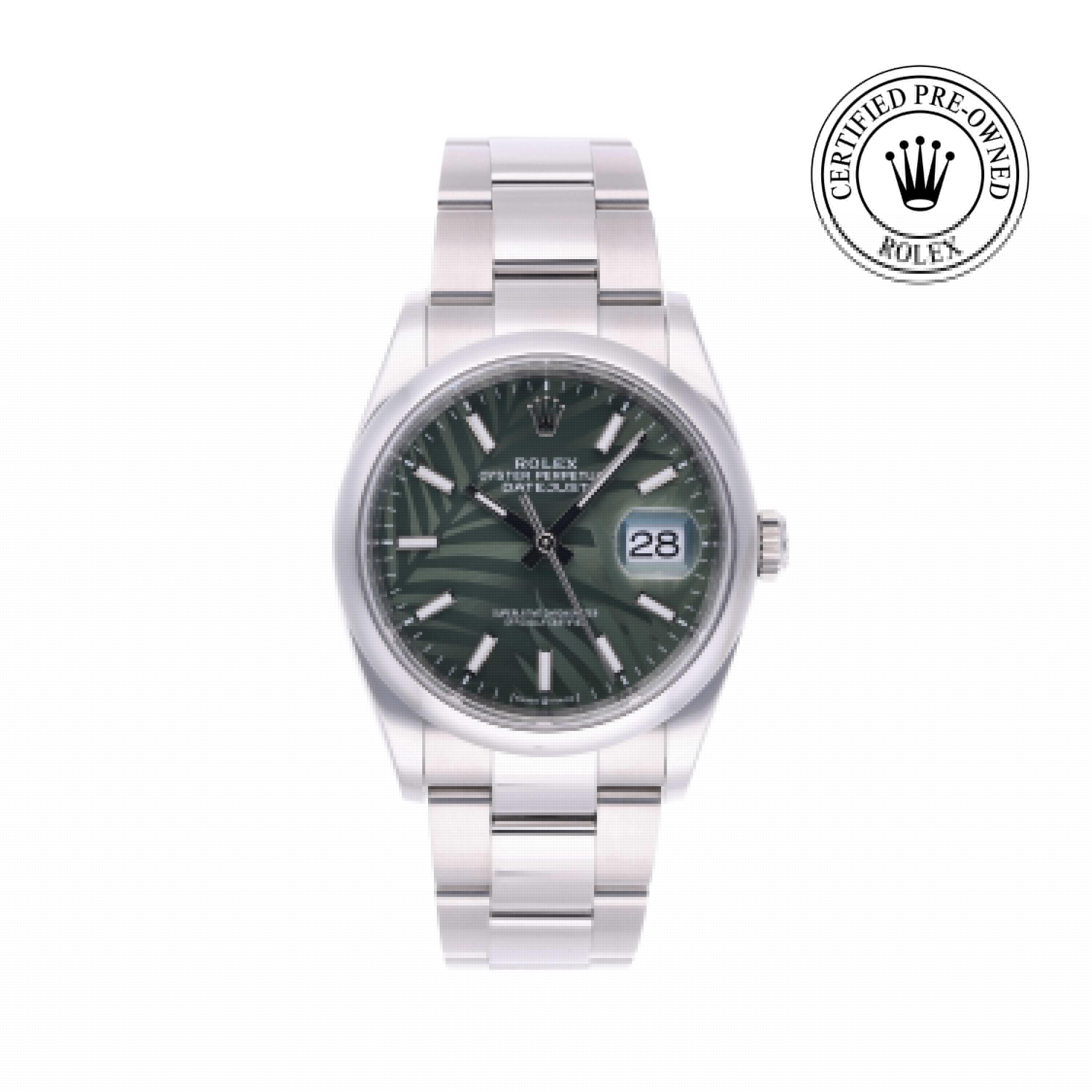 Rolex CPO Datejust M126200 front on white background