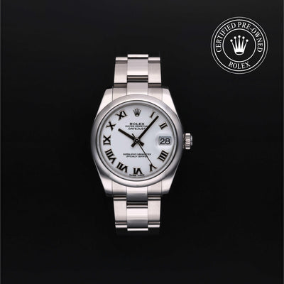 Rolex Certified Pre-owned Lady Datejust M178240-0031 front on black background