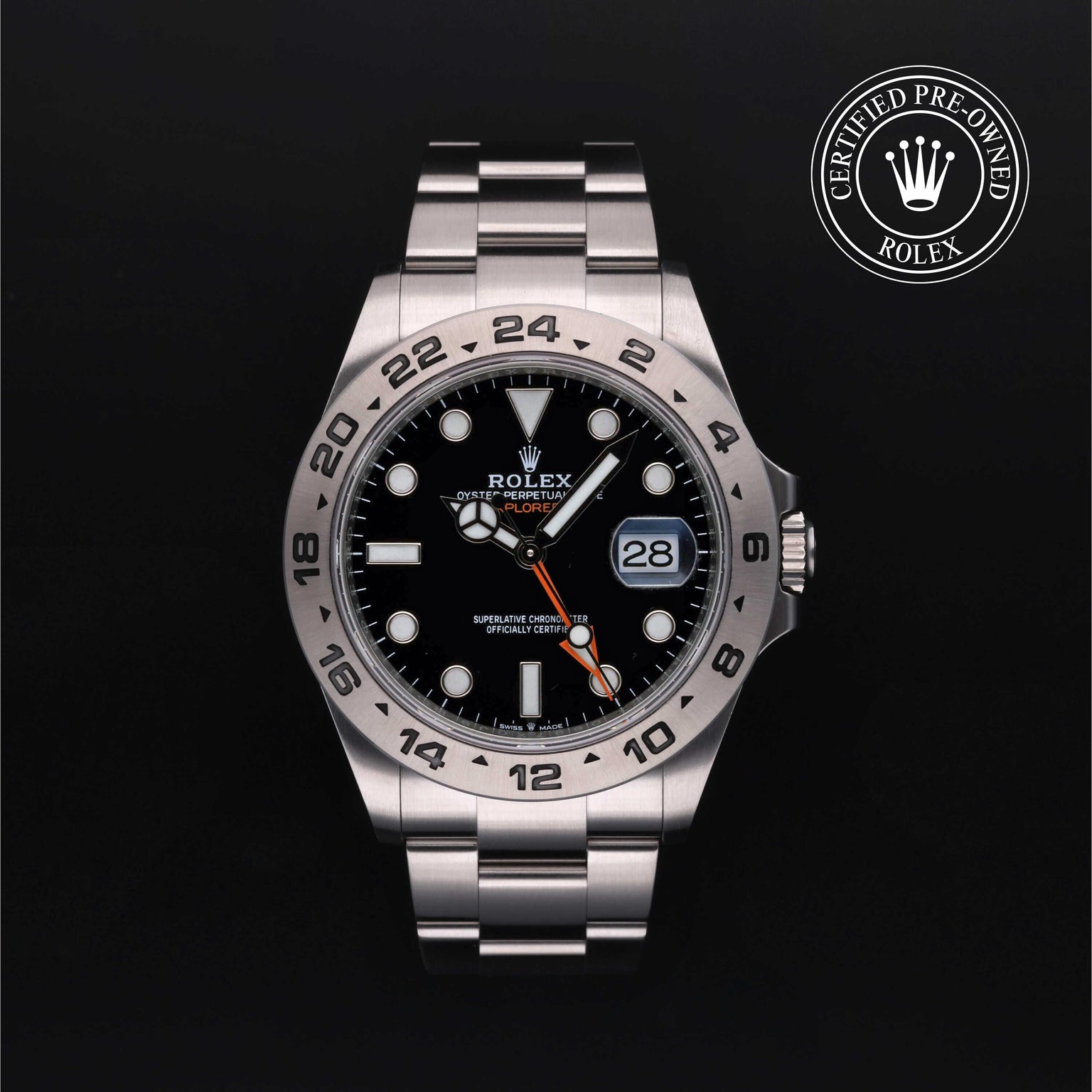 Rolex CPO Explorer M226570 front on white background