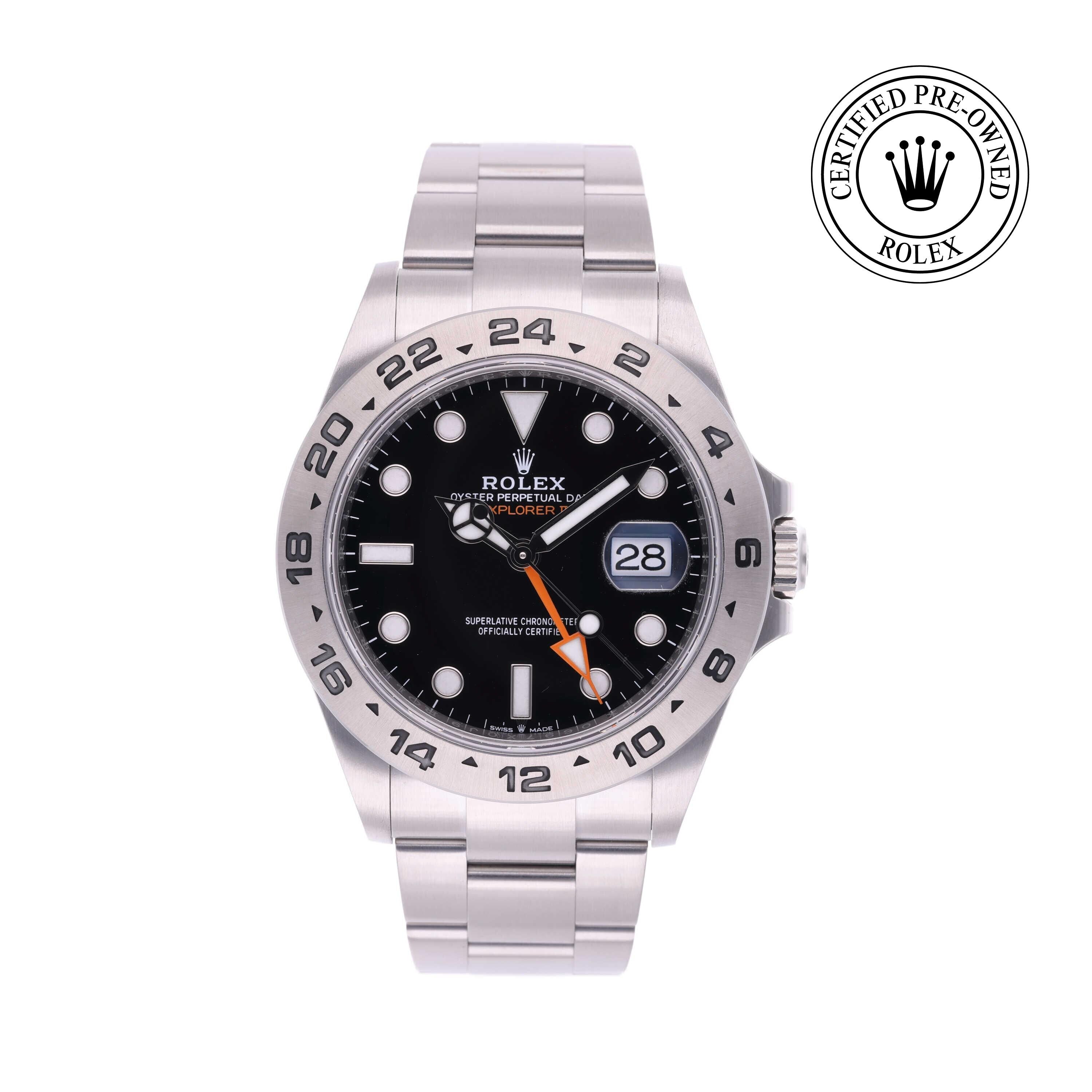 Rolex CPO Explorer M226570 front on white background