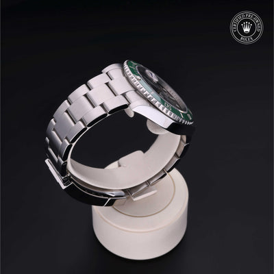 Rolex CPO Submariner M126610LV front on white background