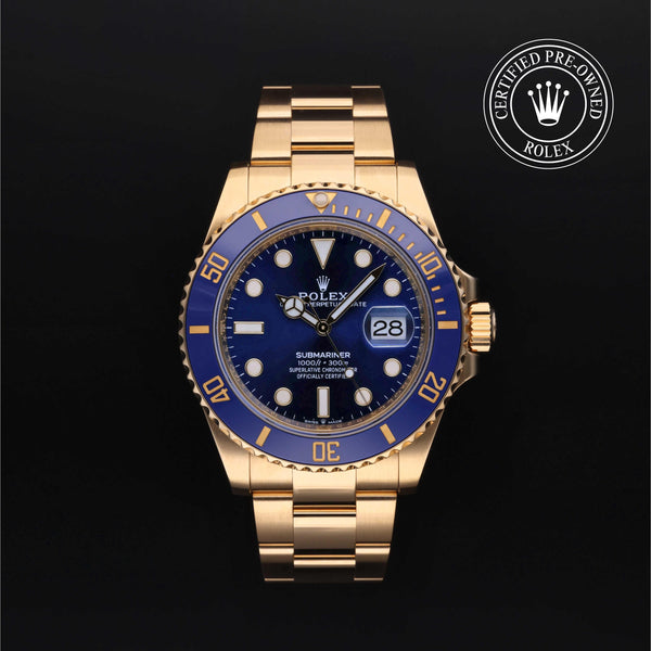 Rolex CPO Submariner M126618LB front on white background