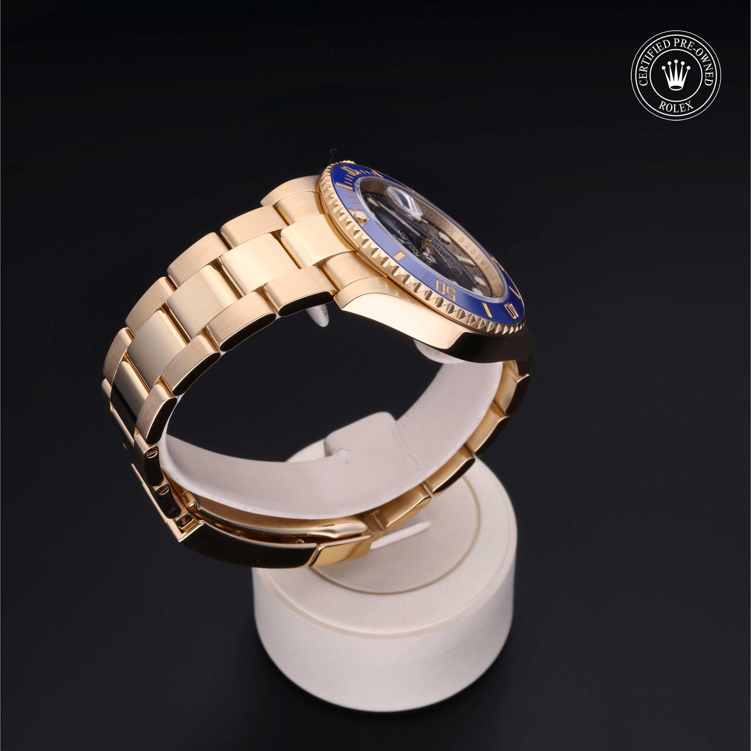 Rolex CPO Submariner M126618LB front on white background