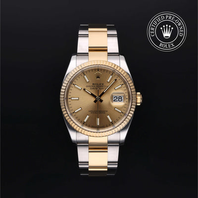 Rolex CPO Datejust M126233 front on white background