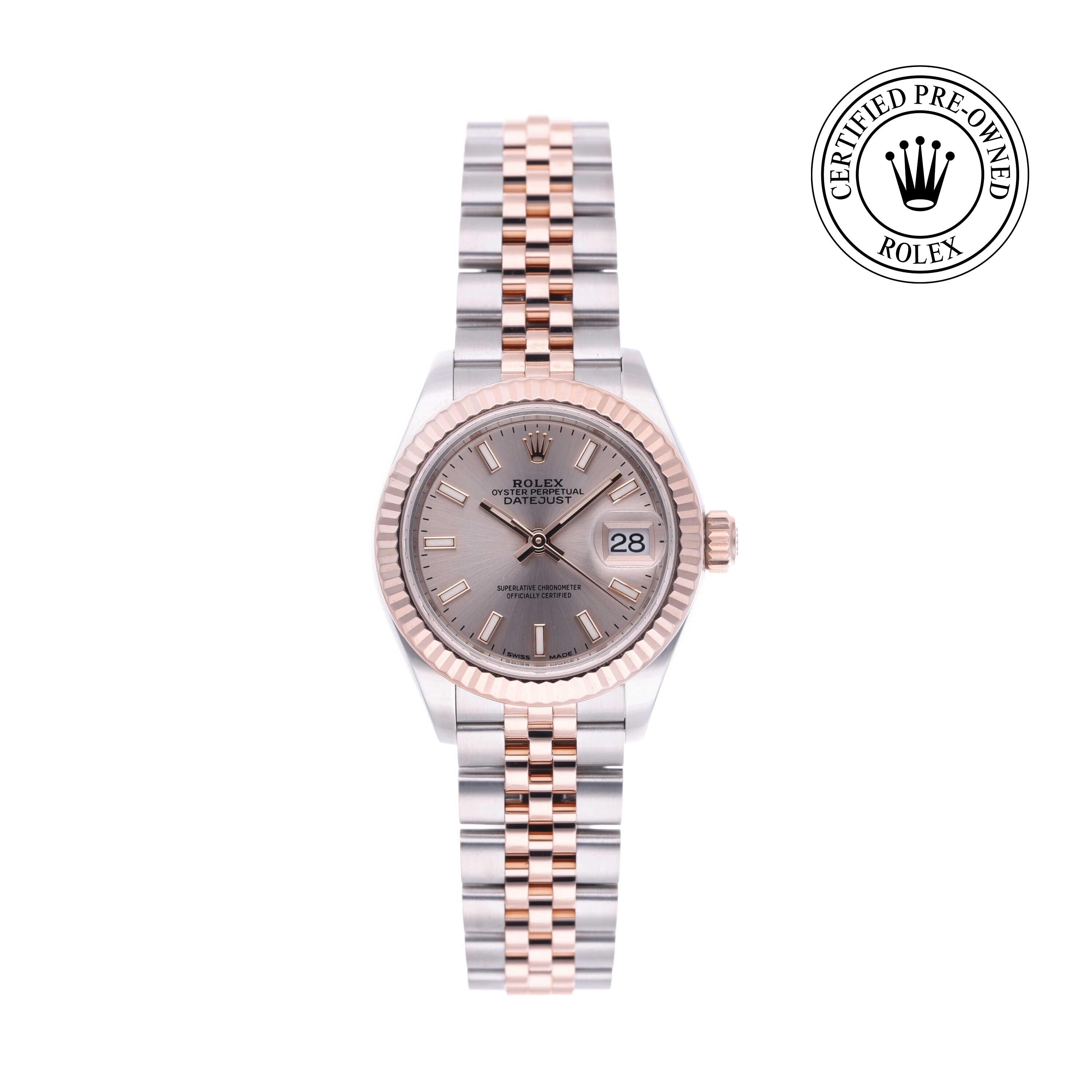 Rolex CPO Lady Datejust M279171 front on white background