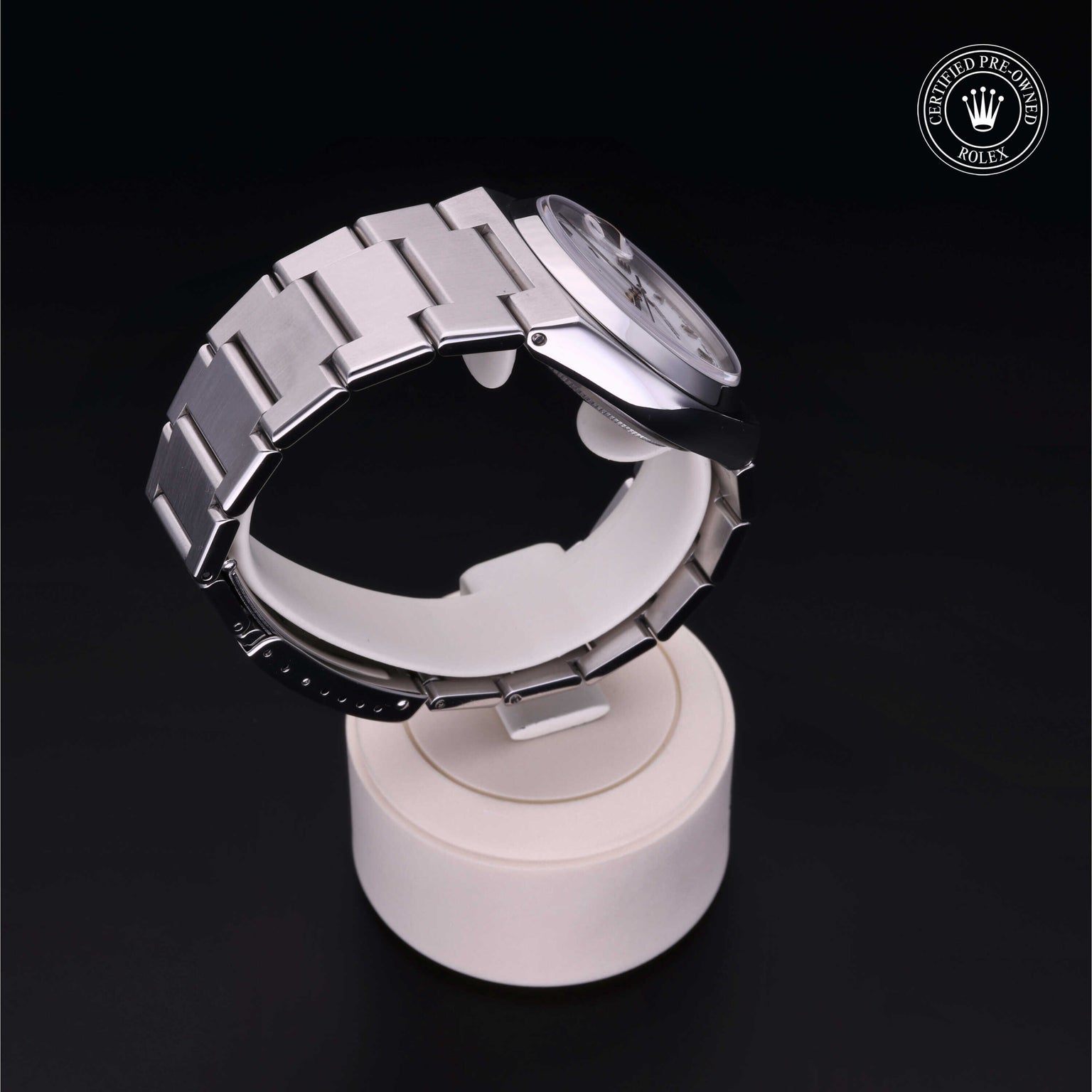 Rolex Certified Pre-owned Datejust M17000-0004 front on black background