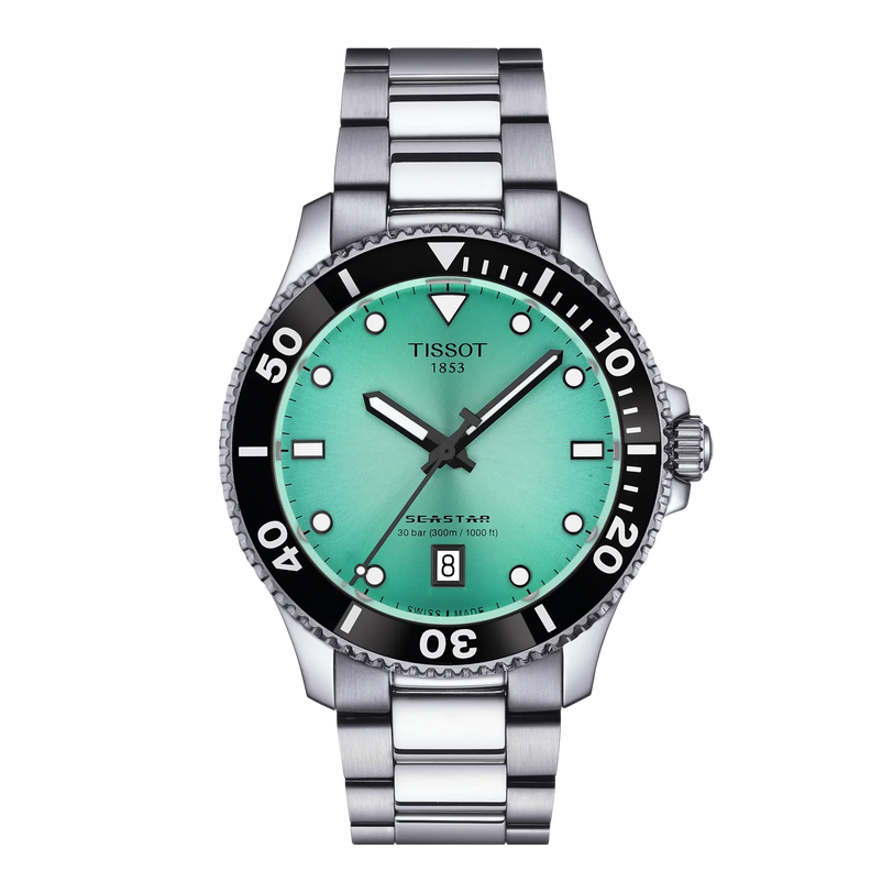 SeaStar 1000 | 40mm, Stainless Steel, Turquoise Dial