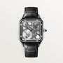 Cartier Santos-dumont Skeleton Equipped with A Micro-rotor Large Model WHSA0044 front on white background