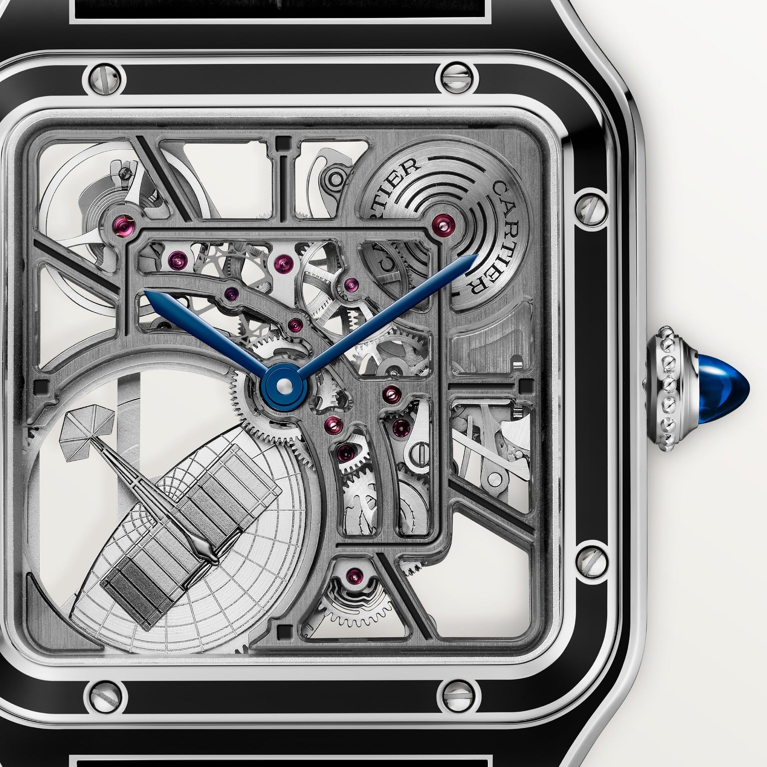 Cartier Santos-dumont Skeleton Equipped with A Micro-rotor Large Model WHSA0044 view 2